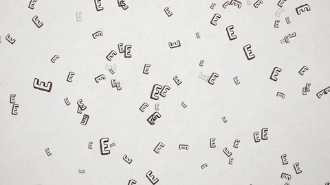 Hand Drawn Letter E Seamless Background 1080p, 60fps Stock Footage 111336266