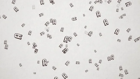 Hand Drawn Letter A Seamless Background 1080p, 60fps Stock Footage 111334559