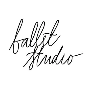 Hand drawn lettering. Ballet studio calligraphy. Vector illustration. Stock Illustration