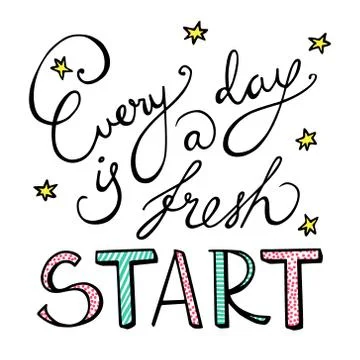 Hand drawn lettering Stock Illustration