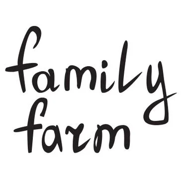 Hand drawn lettering quotes about farm products. Stock Illustration