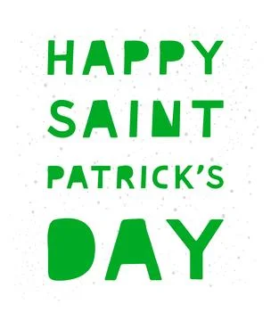 Hand drawn lettering for Saint patrick s day. Stock-Illustration