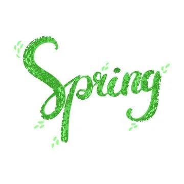 Hand Drawn Lettering - Spring Stock Illustration