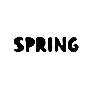 Hand Drawn Lettering - Spring Stock Illustration