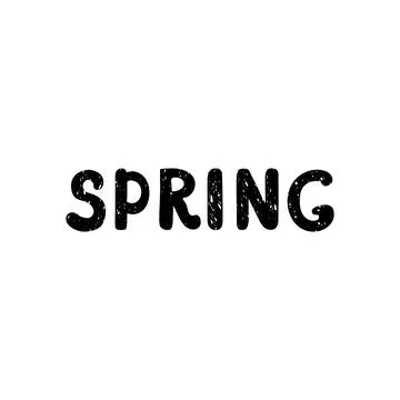 Hand Drawn Lettering - Spring Stock Illustration