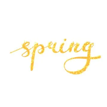 Hand Drawn Lettering - Spring Stock-Illustration