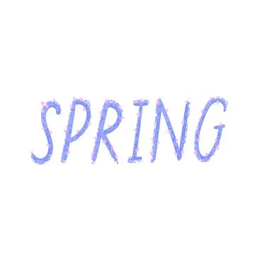 Hand Drawn Lettering - Spring Stock Illustration