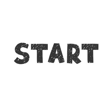 Hand Drawn Lettering - Start Stock Illustration