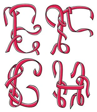 Hand drawn letters Stock Illustration