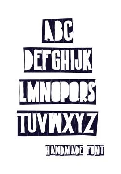 Hand drawn letters Stock Illustration