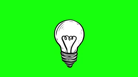 Hand Drawn Light Bulb Stock Footage 244416080