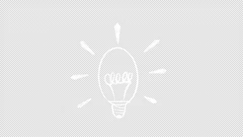 Hand Drawn Light Bulb Idea Animation. Pencil Or Charcoal Style. No Background. Stock Footage 310373140
