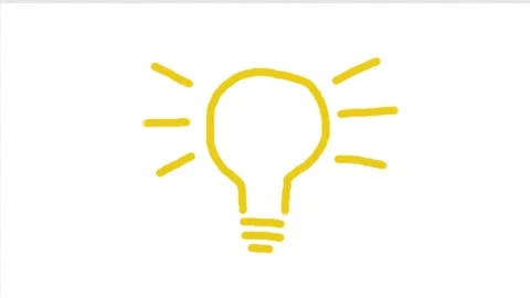 Hand Drawn Light Bulb Idea Inspiration Animated Icon Stock Footage 330583261