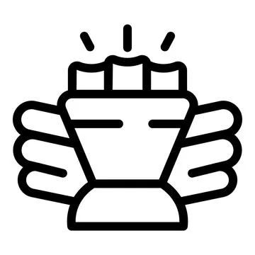 Hand drawn light bulb idea concept icon Stock Illustration