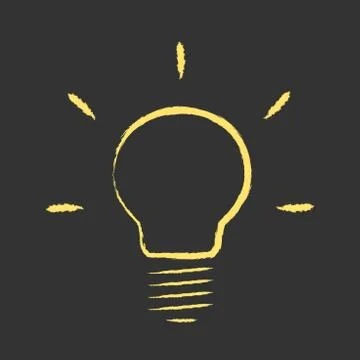Hand drawn light bulb Stock Illustration