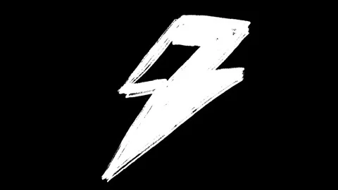 Hand drawn lightning shape in sketch doodle style. Stock Footage 282711305