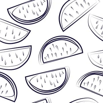 Hand drawn lime seamless pattern. Simple engraving style Stock Illustration