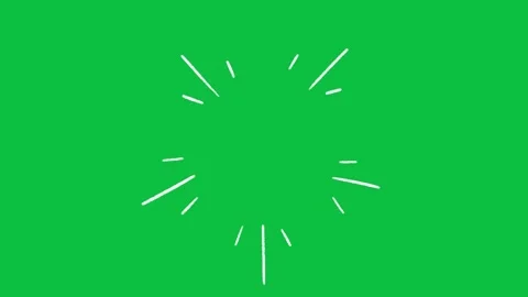 Hand Drawn Line Art Burst Explosion Effect Green Screen Vídeo Stock 343078451