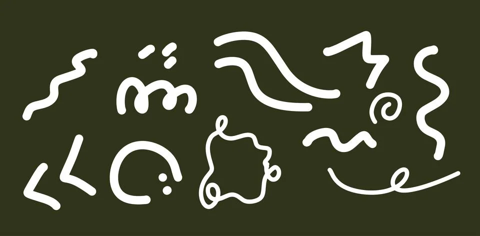 Hand-Drawn Line Decor Set | Vector for Cute and Modern Designs Иллюстрация