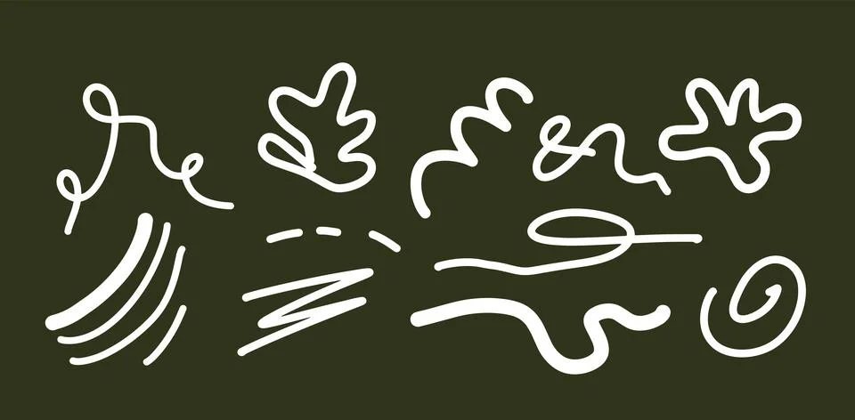 Hand-Drawn Line Decor Set | Vector for Cute and Modern Designs Stock-Illustration