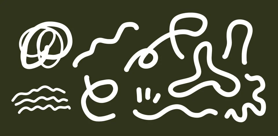 Hand-Drawn Line Decor Set | Vector for Cute and Modern Designs Stock Illustration
