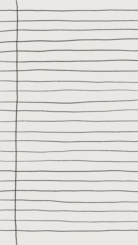 Hand-Drawn Lined Notebook Paper Vertical video | Sketchy Black Horizontal Lines  Vidéo 332718796