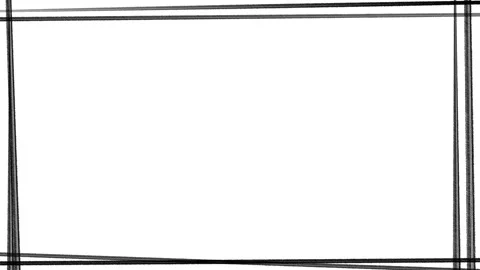 Hand drawn lines around canvas border, animated background template Stock Footage 138281934