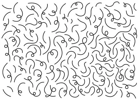 Hand drawn lines in different shapes Stock Illustration