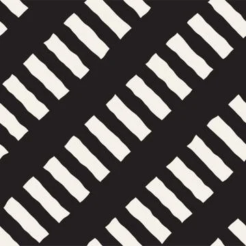 Hand drawn lines seamless pattern. Abstract geometric tiling background Stock Illustration