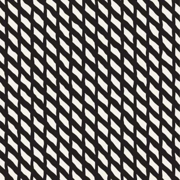 Hand drawn lines seamless pattern. Abstract geometric tiling background Stock Illustration