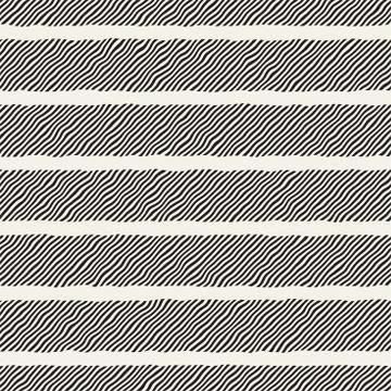 Hand drawn lines seamless pattern. Abstract geometric tiling background Stock Illustration