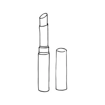 Hand-drawn lipstick Stock Illustration