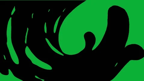 Hand Drawn Liquid Animation Green Screen | Fluid Water Effect Stock Footage 315170580