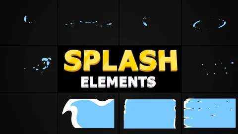 Hand-Drawn Liquid Splashes Stock After Effects