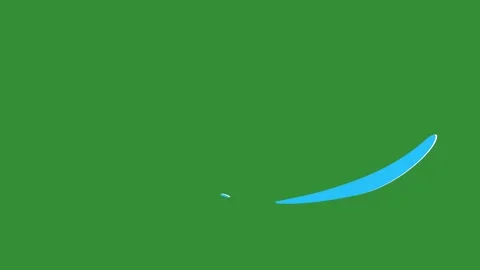 Hand-Drawn Liquid Stroke Animation on Green Screen | Doodle Fluid Splash Line 2D Stock Footage 330536811
