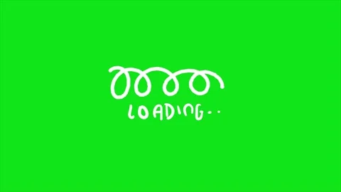 Hand drawn Loading bar looping animation on green background Stock Footage 340084372