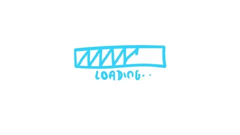 Hand drawn Loading bar looping animation on white background Stock Footage 340105539