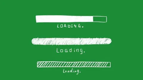 Hand-Drawn Loading Bar Progress video | Animated Doodle Status Bar green screen  库存影片 333970420
