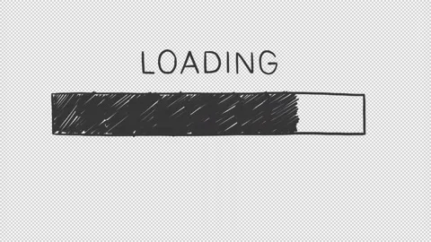 Hand drawn loading progress bar animation with alpha channel, motion graphics. Stock-Footage 140838630