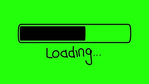 Hand Drawn Loading Progress Bar Animation on Green Background Stock Footage 228883203