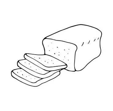 Hand-drawn loaf of bread Stock Illustration
