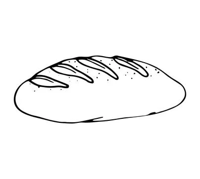 Hand-drawn loaf of bread Stock Illustration