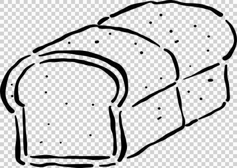 Hand drawn Loaf of Bread Outline Stock Illustration