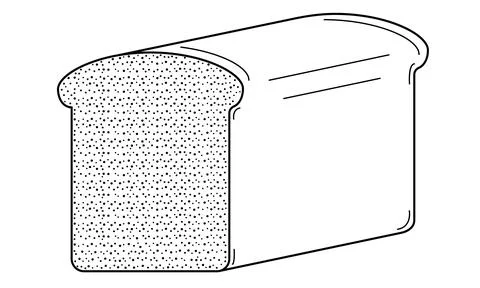 Hand drawn loaf of bread. Product made of grain flour. Doodle style. Vector Stock Illustration