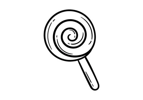 Hand drawn lollipop Illustrazione stock