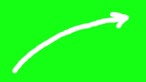 Hand Drawn Long Curve Upward Pointing Arrow. Stock Footage 220565103