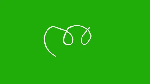 Hand-drawn LOOP Animation Elements on green screen Stock Footage 312437715