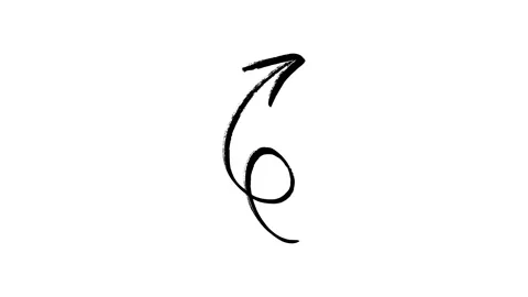 Hand drawn loop arrow animation pointing up Stock Footage 330498042