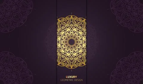 Hand drawn luxury mandala creative art style background design premium vector Stock Illustration