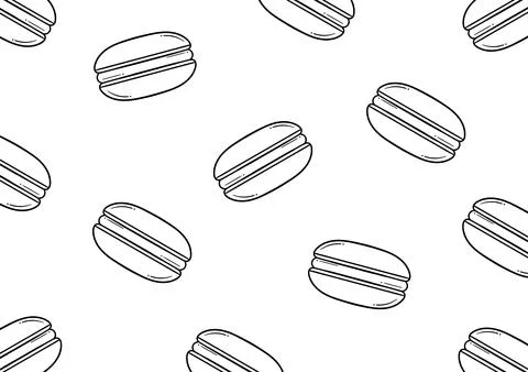 Hand drawn macarons Illustrazione stock